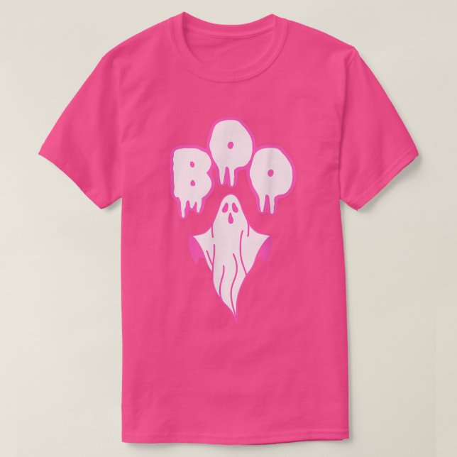 Pink Ghost Boo Halloween Costume  T-Shirt (Design vorne)