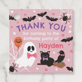 Pink Ghost Halloween Geburtstagsparty Danke Geschenkanhänger