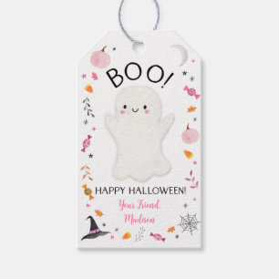 Pink Ghost Halloween-Leckerei Geschenkanhänger