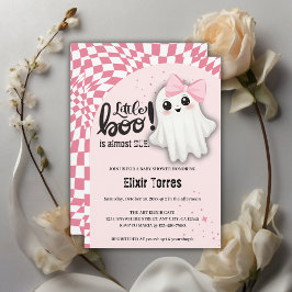 Pink Ghost Little Boo ist fast die richtige Baby D Einladung