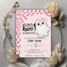 Pink Ghost Little Boo ist fast die richtige Baby D Einladung