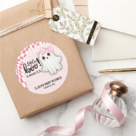 Pink Ghost Little Boo ist fast die richtige Baby D Runder Aufkleber