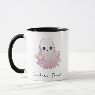 Pink Ghost Trick oder Treat Halloween Tasse
