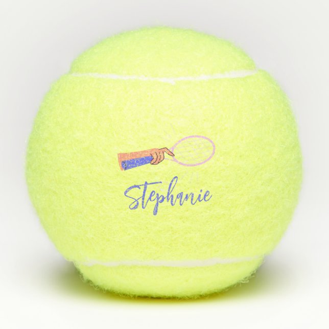 Pink Gifts For Tennis Players Female For Her Girls Tennisbälle (Vorderseite)