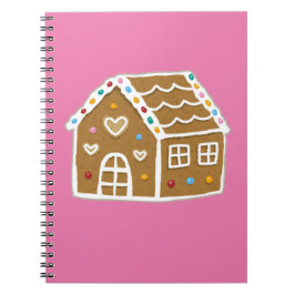 Pink Gingerbread House Notizblock