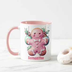 Pink Gingerbread Weihnachtskids Heiße Schokolade Tasse