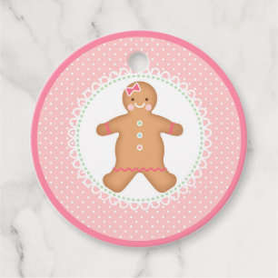 Pink Gingerbrot Cookie Geschenkanhänger
