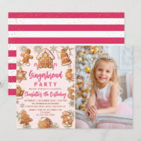 Pink Gingerbrot Keks Dekorieren Geburtstags-Foto
