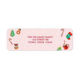 Pink Gingerbrot Weihnachten Rücksendeadresse