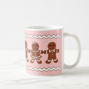 Pink Gingerbrot Weihnachten Tasse