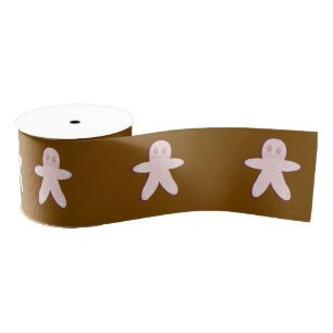 Pink Gingerbrot Weihnachtsbaum Ripsband