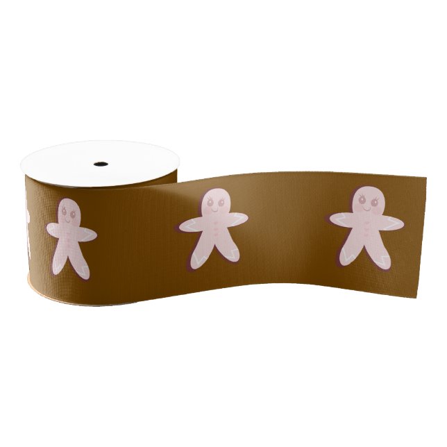 Pink Gingerbrot Weihnachtsbaum Ripsband (Spule)