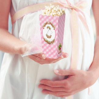  Pink Gingham Berry Sweet Baby Shower Geschenkschachtel