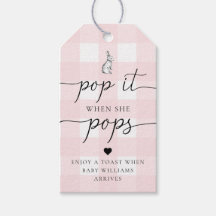 Pink Gingham Bunny Rabbit Pop Es, wenn sie Pop
