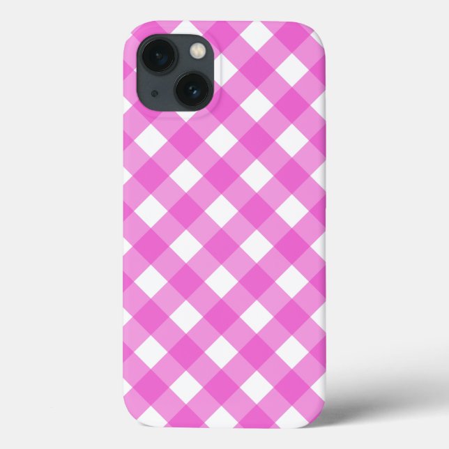 Pink gingham Case-Mate iPhone case (Rückseite)