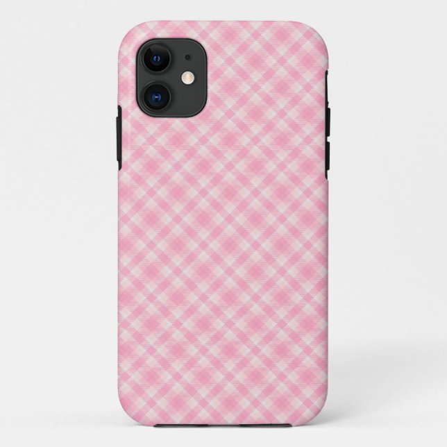 Pink Gingham Case-Mate iPhone Hülle (Rückseite)