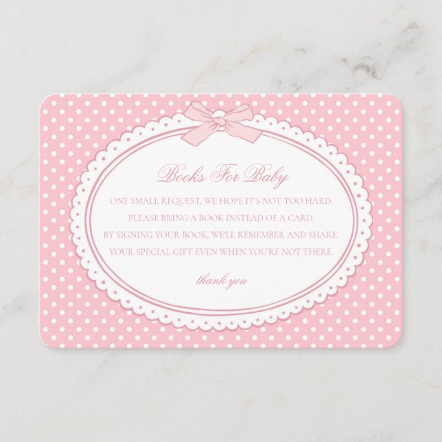 Pink Gingham Coquette Books for Baby Begleitkarte (Vorderseite)