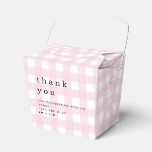 Pink Gingham Danke Picnic Baby Dusche Geschenkschachtel