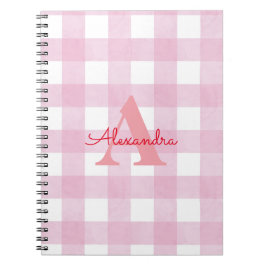 Pink Gingham Decor Notizblock