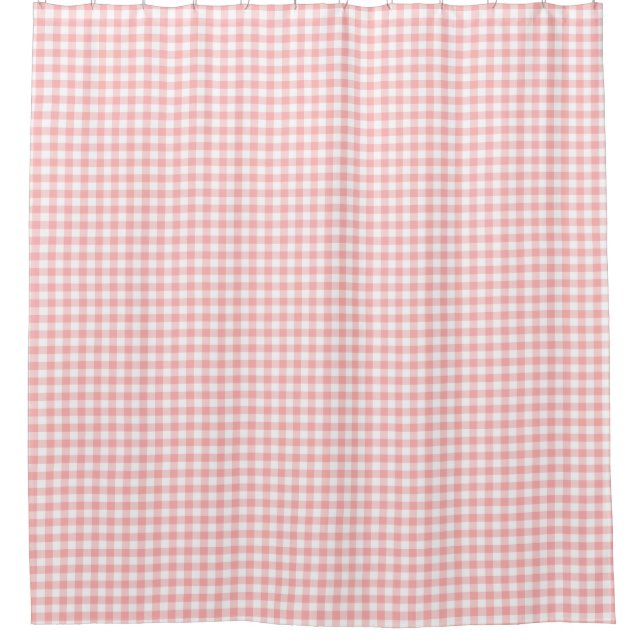 Pink Gingham Duschvorhang (Vorderseite)