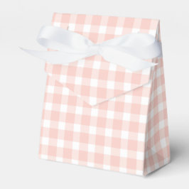 Pink Gingham Favor Box Geschenkschachtel