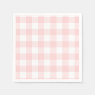 Pink Gingham für Ostern Bunny & Eier Papier Napkin Serviette
