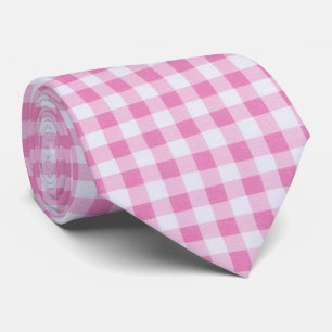 Pink Gingham, Gingham Pattern, Geometrisches Muste Krawatte