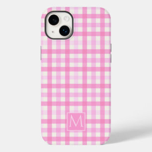 Pink Gingham Kariert Checkered Pattern Case-Mate iPhone 14 Plus Hülle