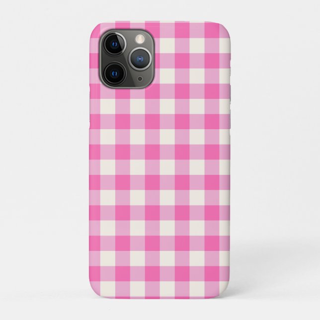 Pink Gingham Kariert Cotattcore Case-Mate iPhone Hülle (Rückseite)