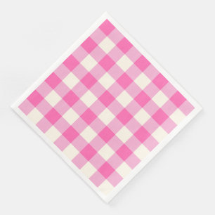 Pink Gingham Kariert Cotattcore Serviette