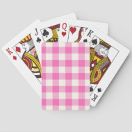 Pink Gingham Kariert Cotattcore Spielkarten