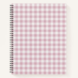 Pink Gingham Kariert Strip Notizbuch