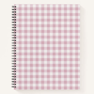 Pink Gingham Kariert Strip Notizbuch
