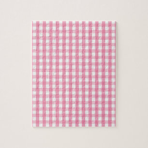 Pink Gingham Karo Pattern Puzzle