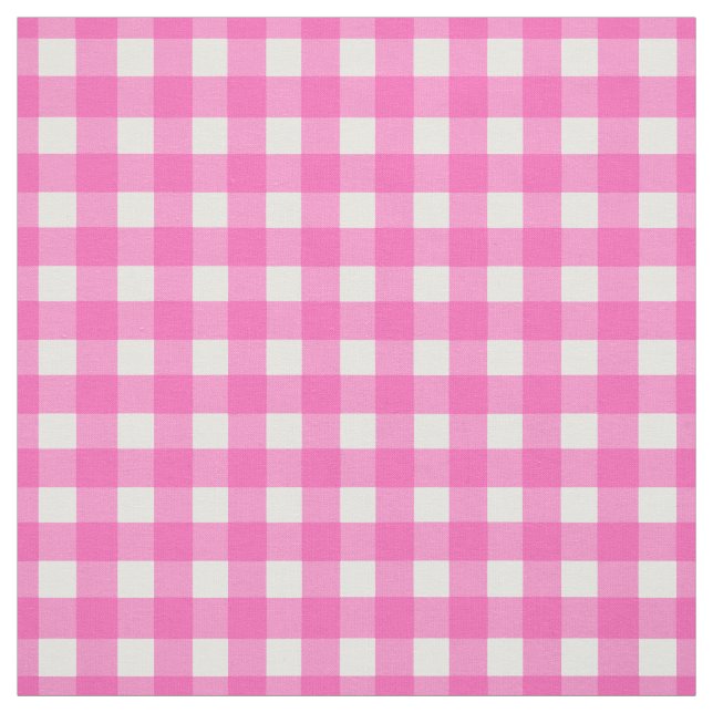 Pink Gingham Karo Stoff (Muster)