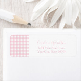 Pink Gingham Monogram Personalized