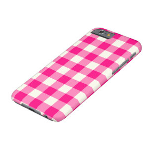 Pink-Gingham-Muster iPhone 6 Fall Barely There iPhone 6 Hülle