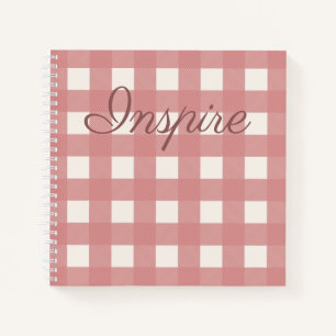 Pink Gingham Notizbuch