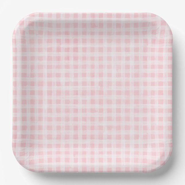 Pink Gingham Paper Teller (Vorderseite)