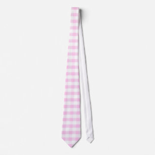 Pink Gingham Pattern Krawatte