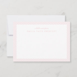 Pink Gingham personalisierte KinderSchreibwaren
