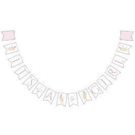 Pink Gingham Peter die Rabbit Monogram Baby Dusche Wimpelkette