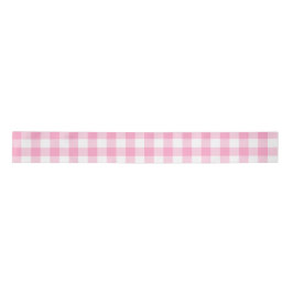 Pink Gingham Satinband