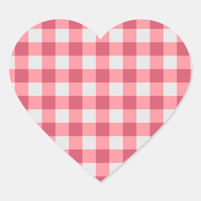 Pink Gingham Sticker - Gemütliche und Niedliche Vi (Vorderseite)