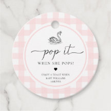 Pink Gingham Swan Pop It Wenn sie Pop