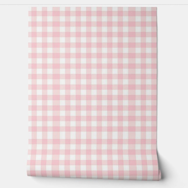 Pink Gingham Tapete (Abrollen)