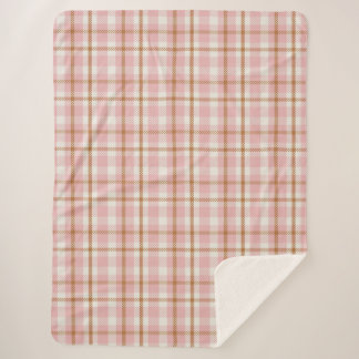 Pink Gingham tartan buffalo plaid summer picnic Sherpadecke