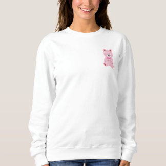 Pink Gingham Teddy Sweatshirt