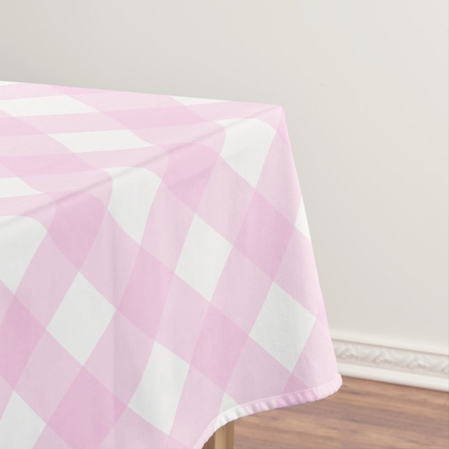 Pink Gingham Tischdecke (Beispiel)