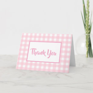 Pink Gingham Vielen Dank Karte